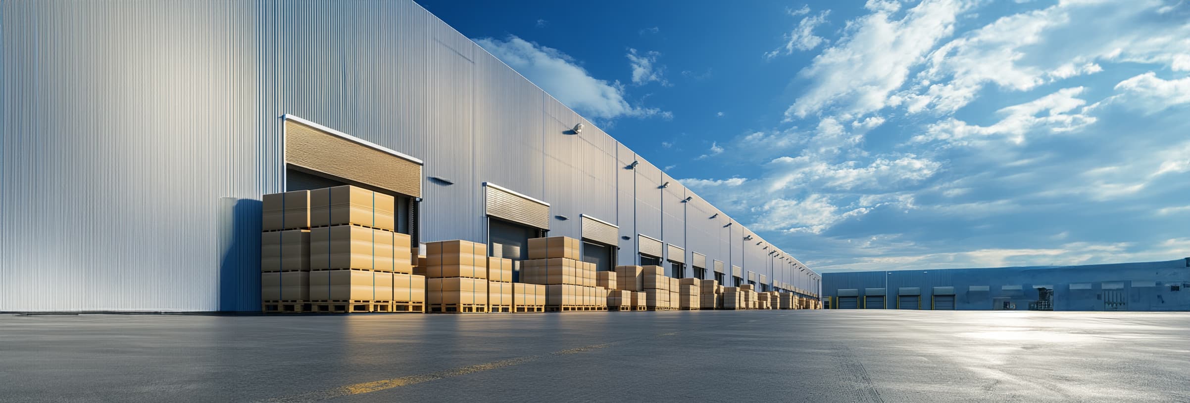 Warehousing at sunset